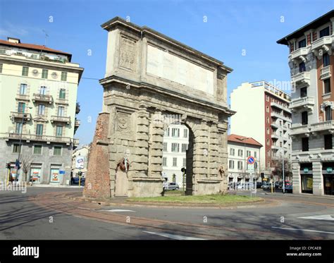 The architecture of Porta Romana in Milan 